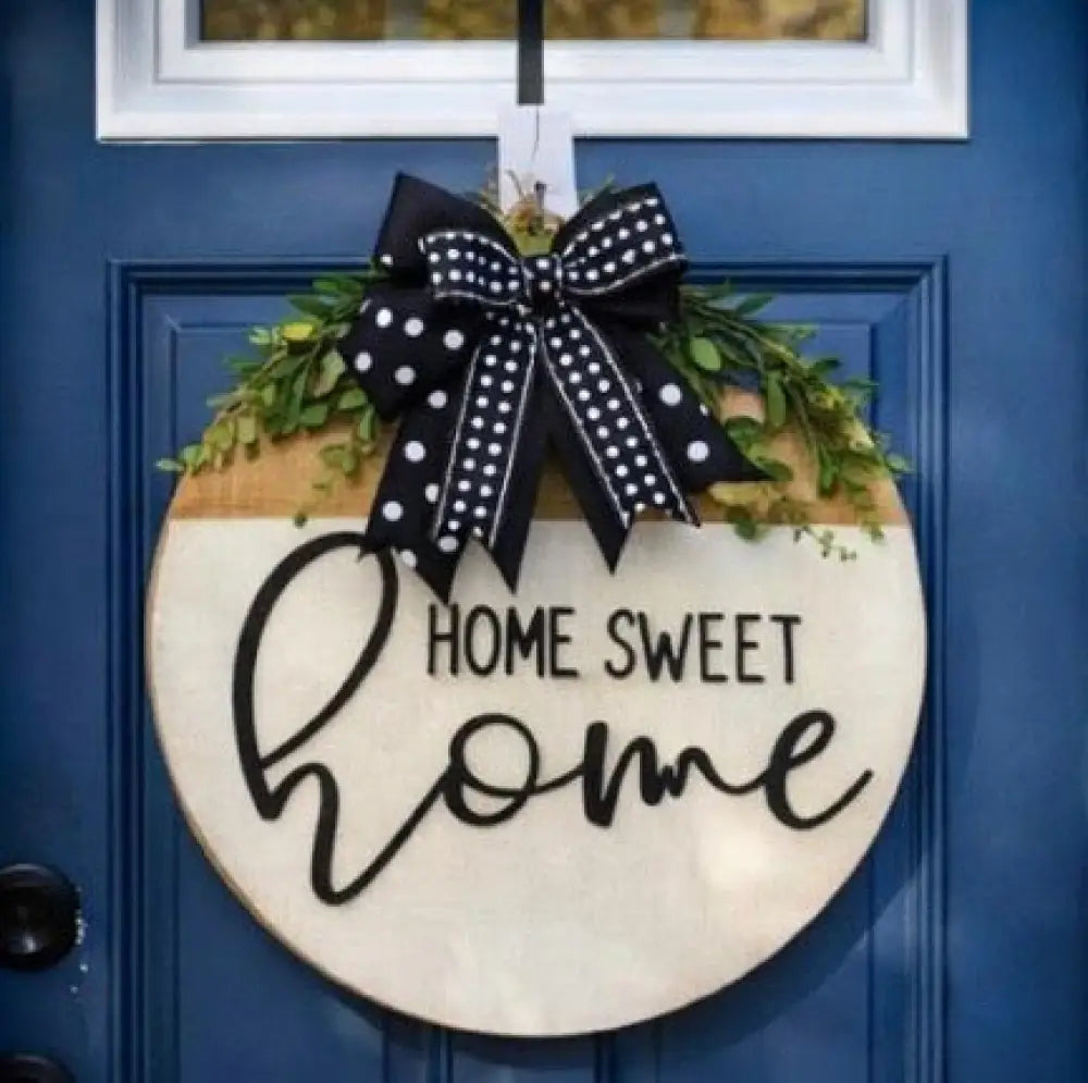 18’’ Wood Door Hanger-Antique White and Neutral