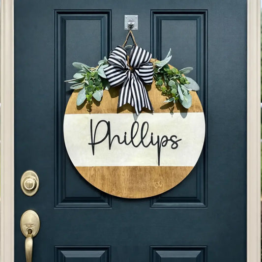18’’ Wood Door Hanger-Neutral/White