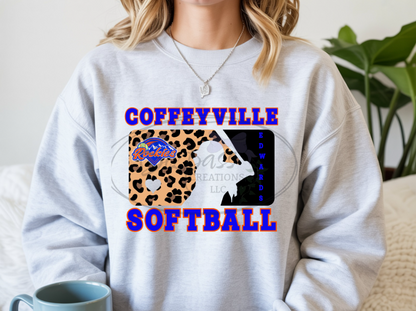 Rockies Softball Silhouette Crewneck