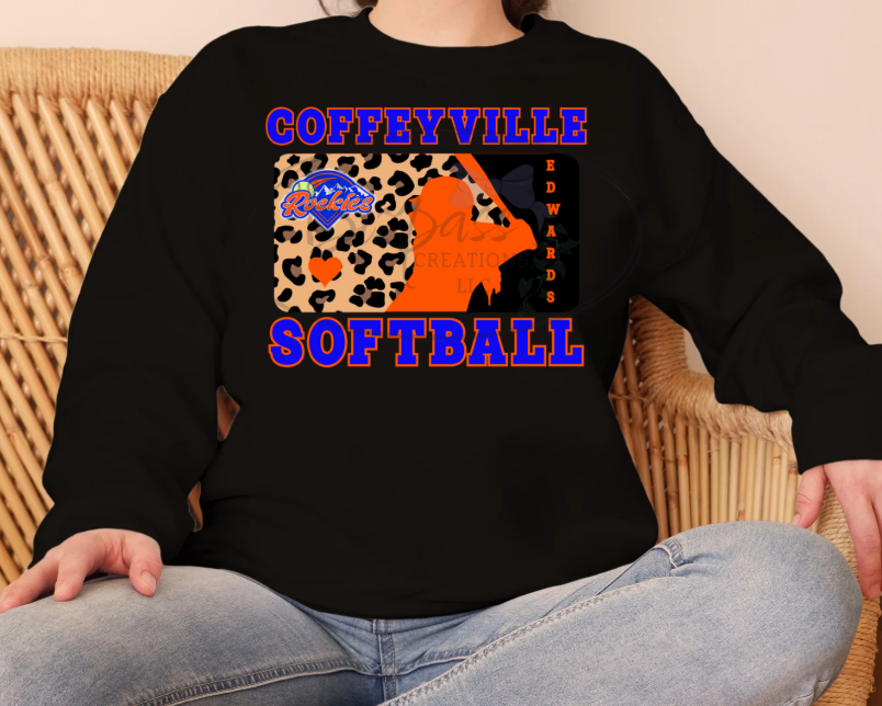 Rockies Softball Silhouette Crewneck