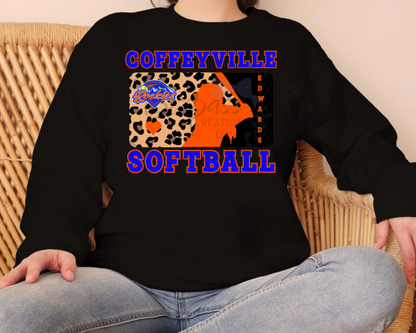 Rockies Softball Silhouette Crewneck