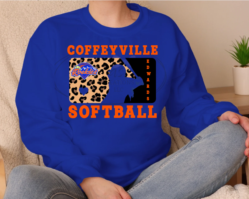 Rockies Softball Silhouette Crewneck