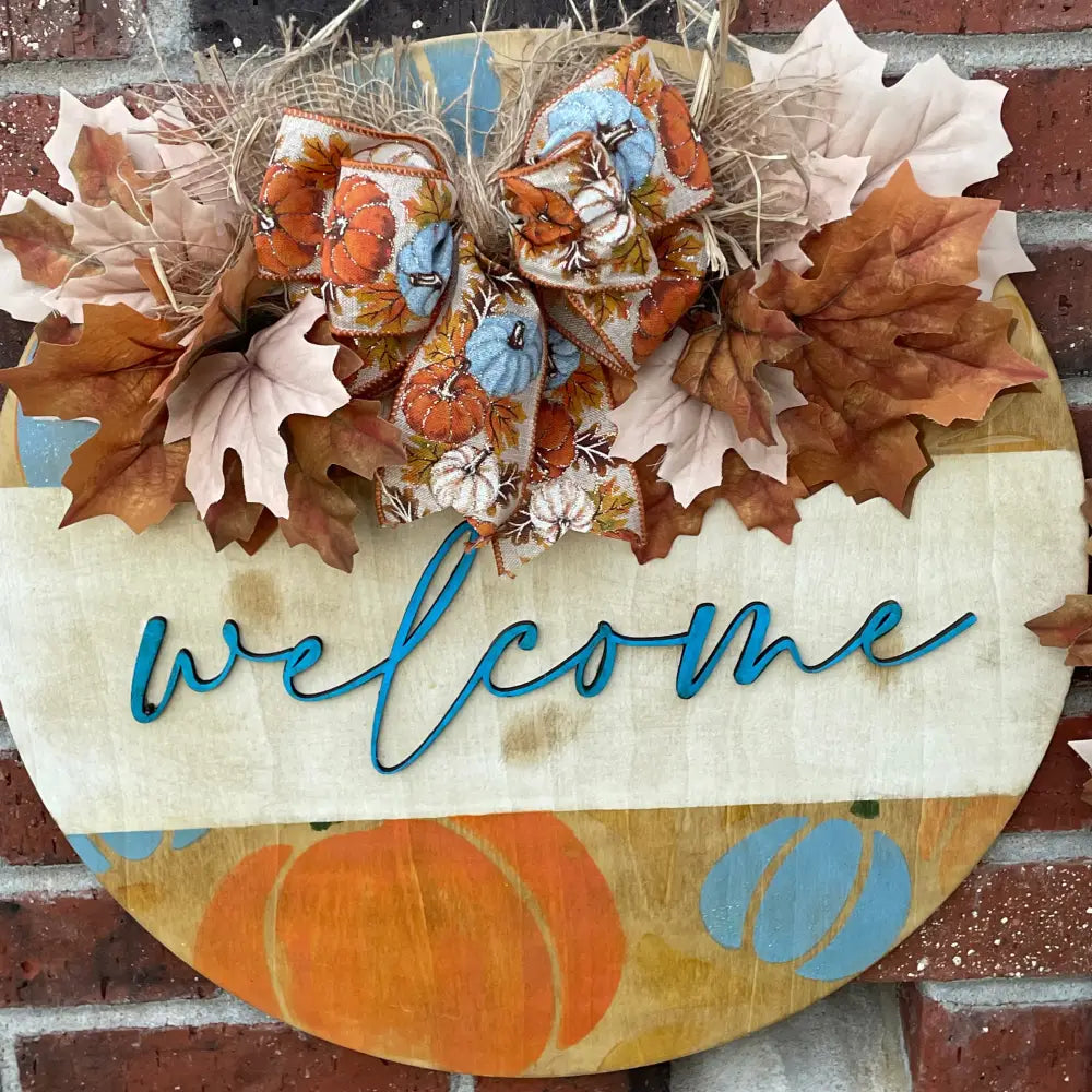 Fall Home Sweet Home Leaner + Welcome Door Hanger