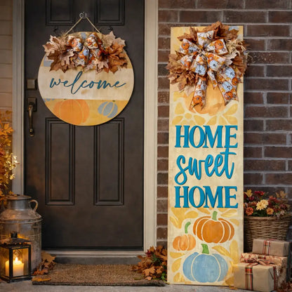 Fall Home Sweet Home Leaner + Welcome Door Hanger