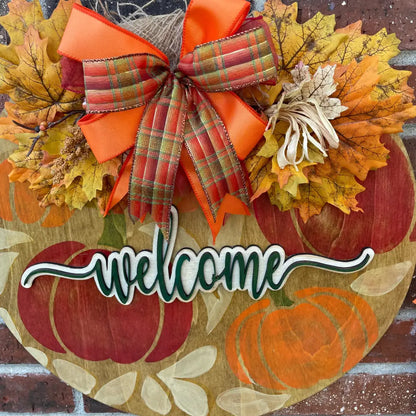 Hello Pumpkin Leaner + Welcome Door Hanger