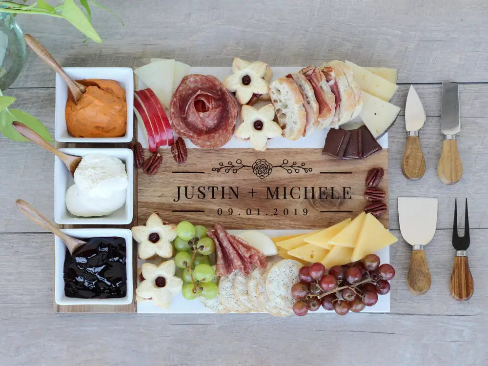 Marble Charcuterie Board Set