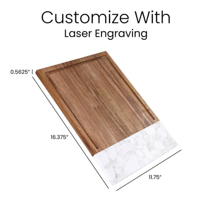Marble & Wood Cutting Board