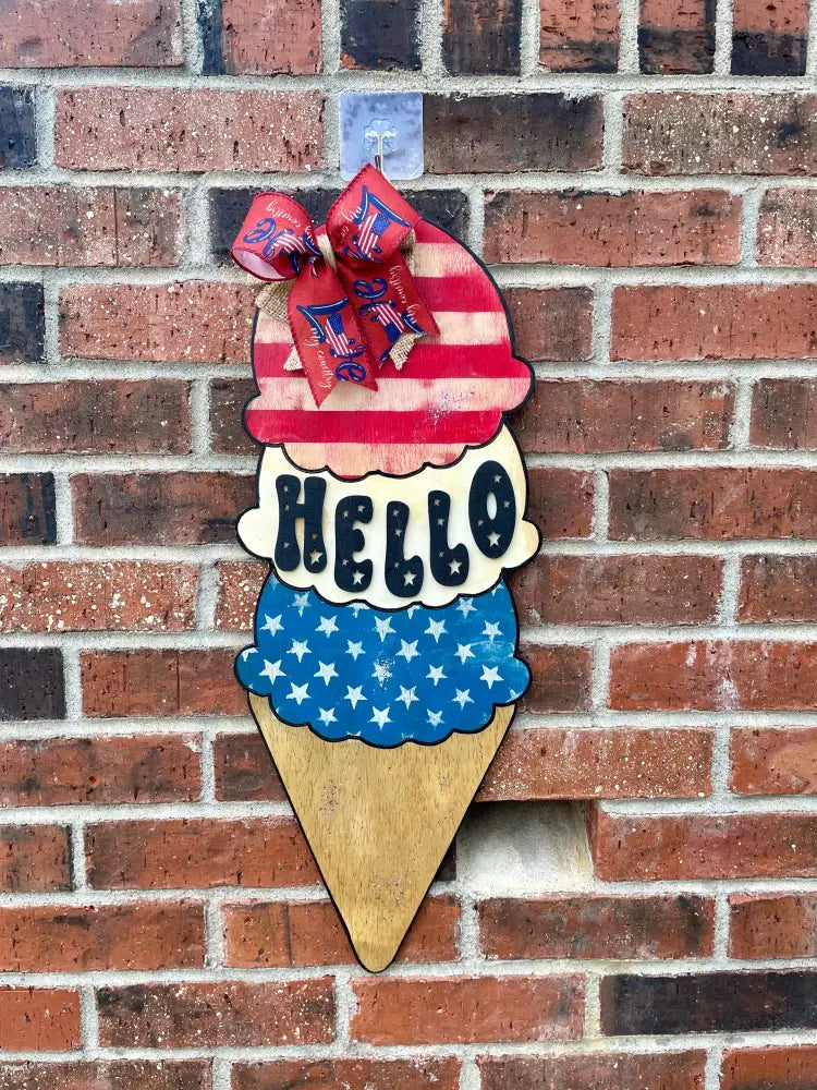 Patriotic Ice Cream Cone