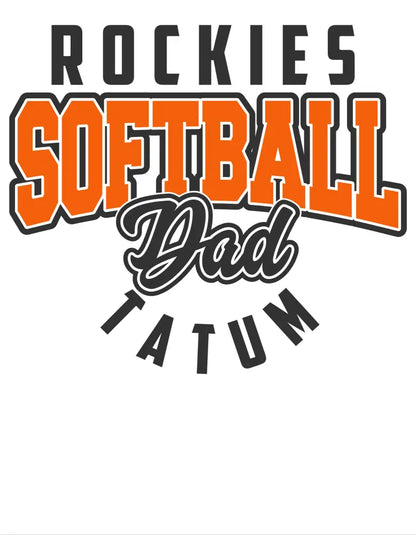 Rockie Softball Dad Personalized