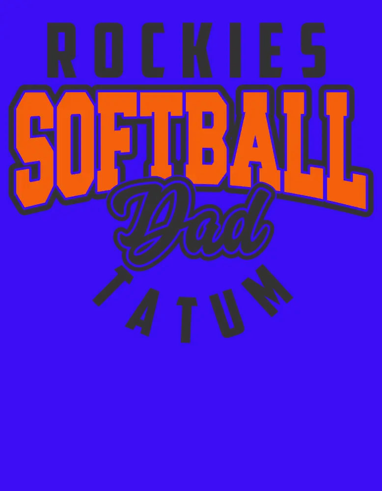 Rockie Softball Dad Personalized
