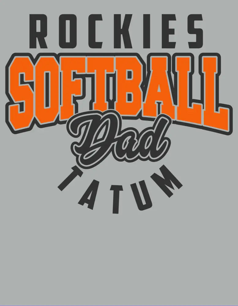 Rockie Softball Dad Personalized