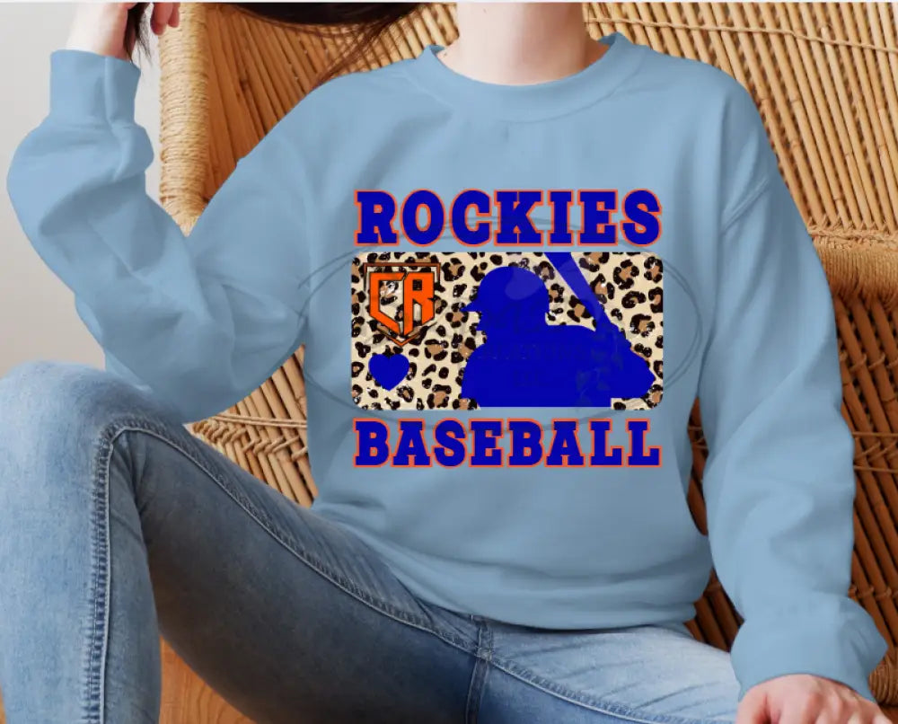 Rockies Leopard Baseball Crewneck