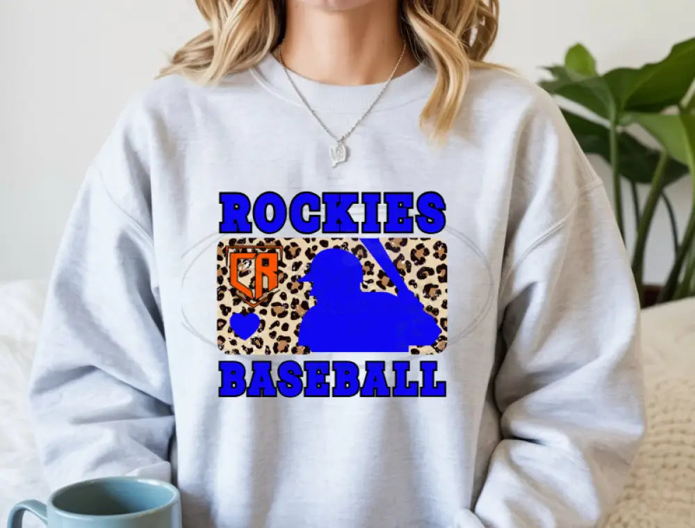 Rockies Leopard Baseball Crewneck