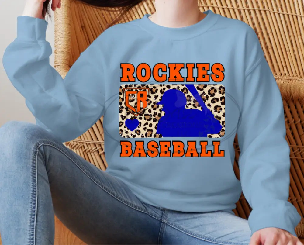 Rockies Leopard Baseball Crewneck