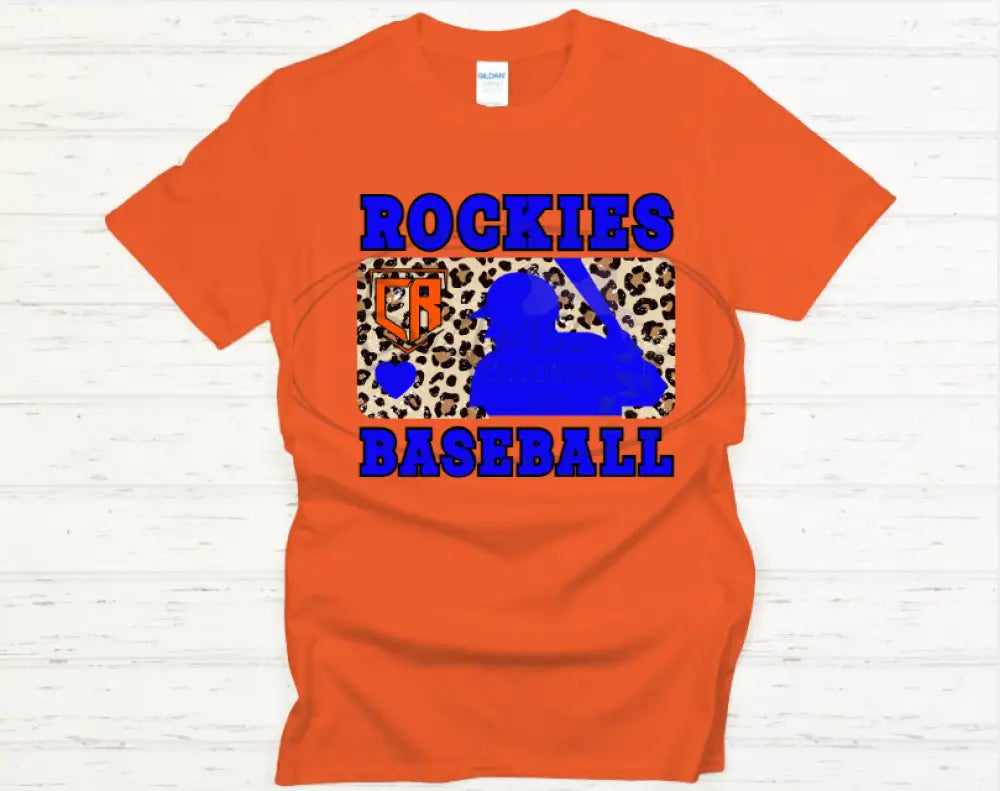 Rockies Leopard Baseball Tshirt