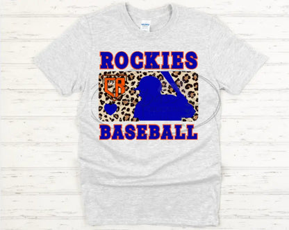 Rockies Leopard Baseball Tshirt