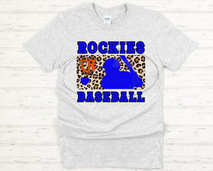 Rockies Leopard Baseball Tshirt