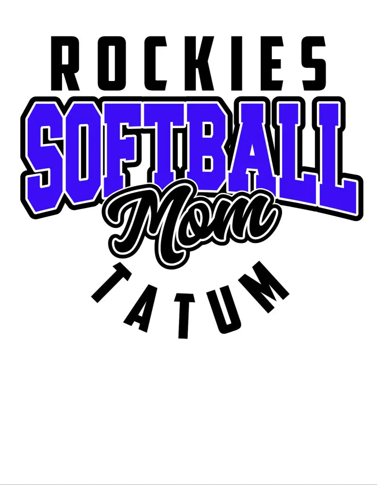Rockies Softball Mom Personalized