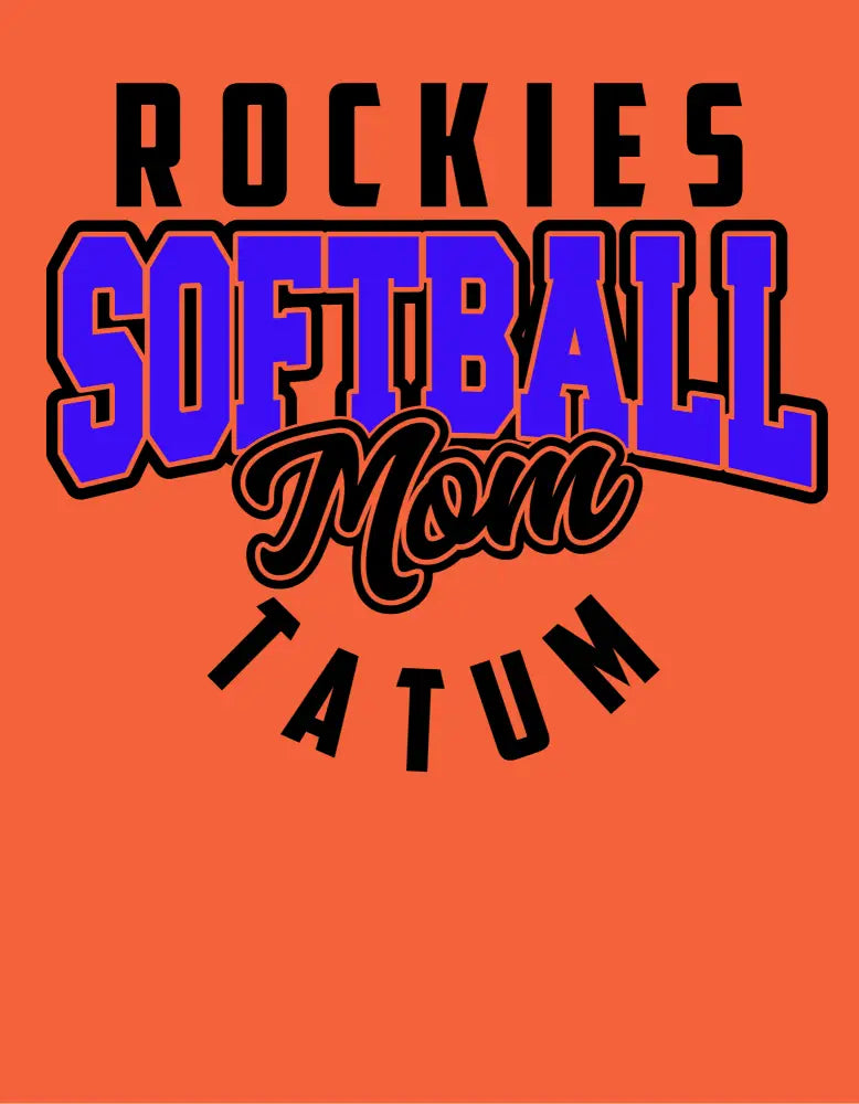 Rockies Softball Mom Personalized