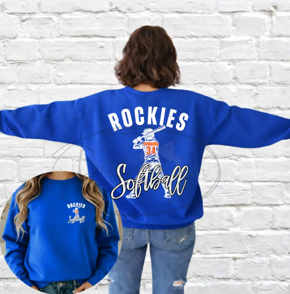 Rockies Vintage Softball Player