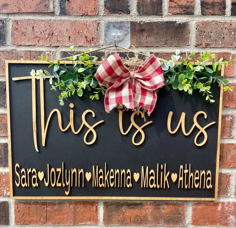 This is Us Personalized Sign