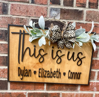 This is Us Personalized Sign