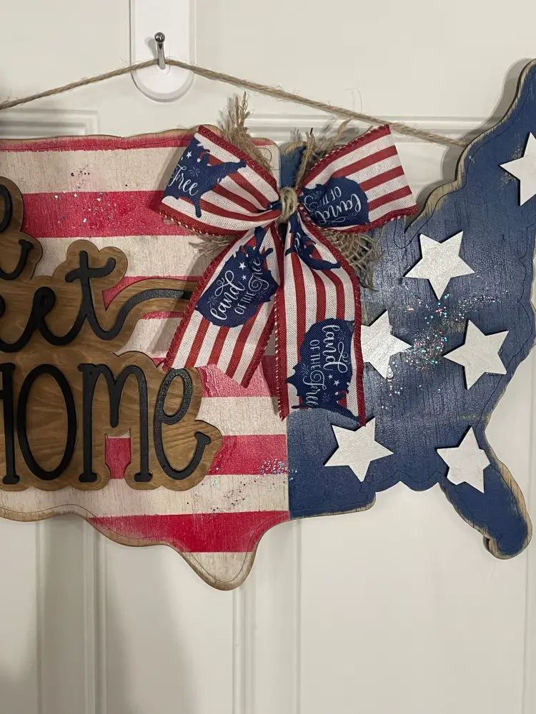 United States Home Sweet Home door hanger