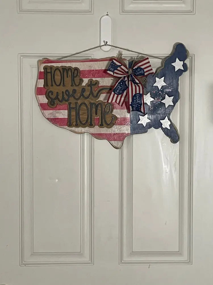 United States Home Sweet Home door hanger
